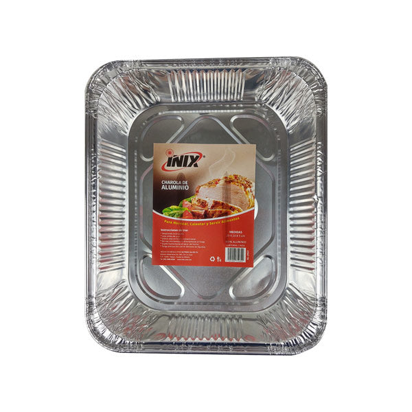 Charola de Aluminio Inix Tipo Pavera Rectangular 8L